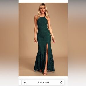 Lulus formal green maxi dress